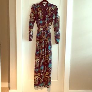 H&M floral print button down maxi